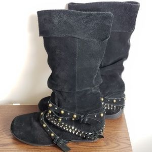 studded slouch boots